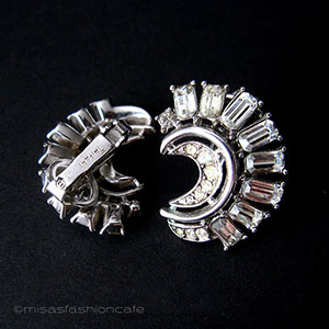 （画像用） Trifari　 トリファリ クリスタルイヤリング