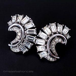 （画像用） Trifari　 トリファリ クリスタルイヤリング