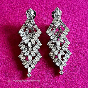 （画像用） ヴィンテージイヤリング Kramer　クリスタル