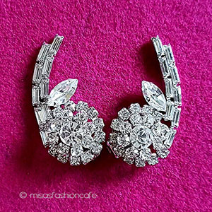 （画像用） ヴィンテージアクセサリー クリスタル　イヤリング