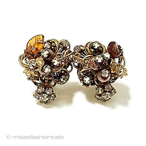 （画像用） ヴィンテージジュエリー Robert　花イヤリング