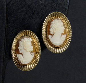 （画像用） VanDell イヤリング　 12Kgf 本格カメオ