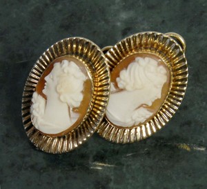 （画像用） VanDell イヤリング　 12Kgf 本格カメオ