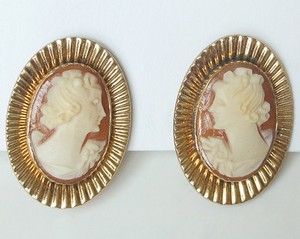 （画像用） VanDell イヤリング　 12Kgf 本格カメオ