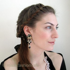 （画像用） Lois Ann イヤリング 豪華 フレンチジェット