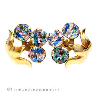 （画像用） １２K gf　Amco刻印　 アイリス　イヤリング