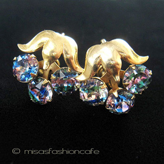 （画像用） １２K gf　Amco刻印　 アイリス　イヤリング