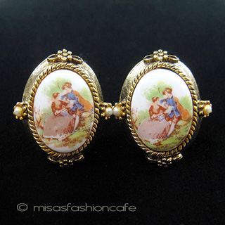 （画像用） ポーセラーツ　 パール　イヤリング　