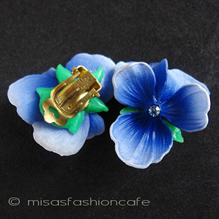 （画像用） パンジー・スミレ イヤリング