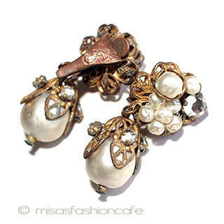 （画像用） Haskell初期イヤリング 花バロックパール