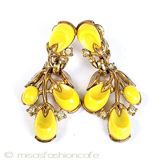 （画像用） Trifari　 トリファリ フラワー　イヤリング