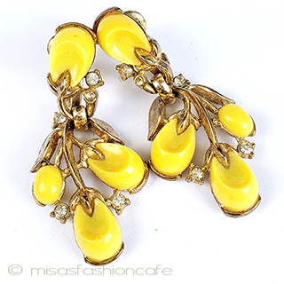 （画像用） Trifari　 トリファリ フラワー　イヤリング