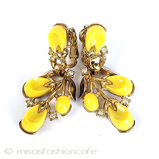 （画像用） Trifari　 トリファリ フラワー　イヤリング