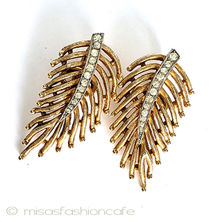 （画像用） Trifari　 トリファリ フェザー　イヤリング