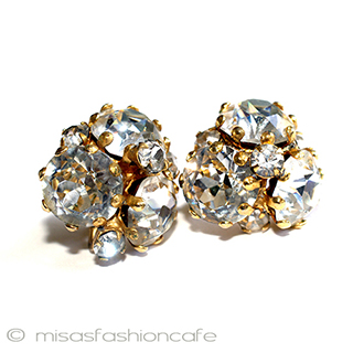 （画像用） Vogueヴォーグ刻印 クリスタルイヤリング