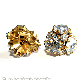 （画像用） Vogueヴォーグ刻印 クリスタルイヤリング