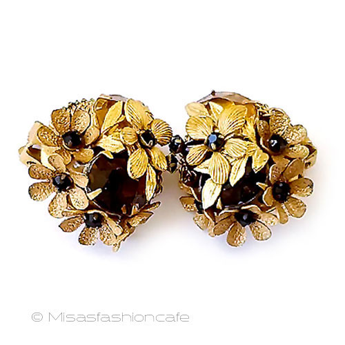 （画像用） ヴィンテージイヤリング RSの花フラワーブーケ