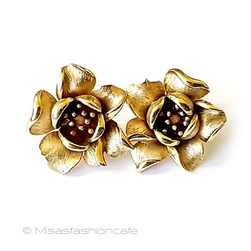 （画像用） Trifari　 トリファリ フラワーイヤリング