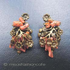 （画像用） Haskell 珊瑚イヤリング