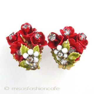 （画像用） Robert イヤリング 　フラワーブーケ