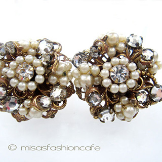 （画像用） Original By Robert パールRS花イヤリング