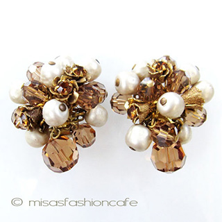 （画像用） DeMario NY イヤリング お花・バロックパール