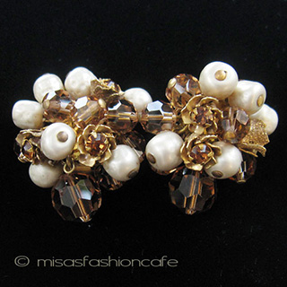 （画像用） DeMario NY イヤリング お花・バロックパール