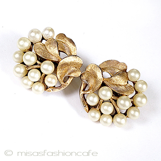 （画像用） Ｔｒｉｆａｒｉ　トリファリ パール金葉　イヤリング