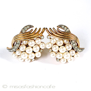 （画像用） クラウン　トリファリ Trifari　イヤリング