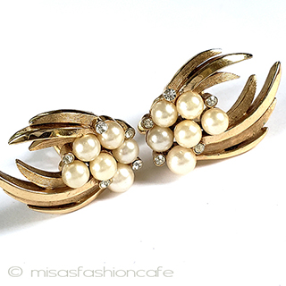 （画像用） Trifari　 トリファリ パールRSイヤリング