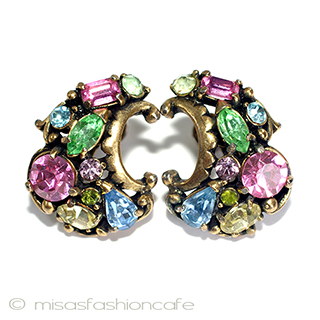 （画像用） Hollycraft　イヤリング パステル・ラインストーン