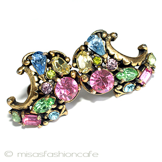 （画像用） Hollycraft　イヤリング パステル・ラインストーン