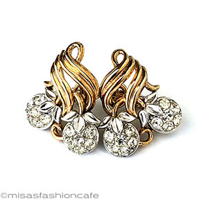 （画像用） Trifari　 トリファリ クリスタル　イヤリング