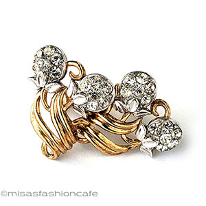 （画像用） Trifari　 トリファリ クリスタル　イヤリング