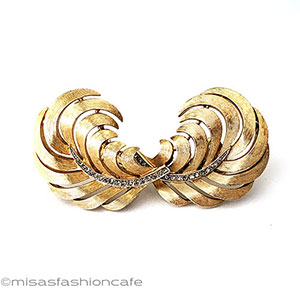 （画像用） Trifari　 トリファリ フェザー　イヤリング