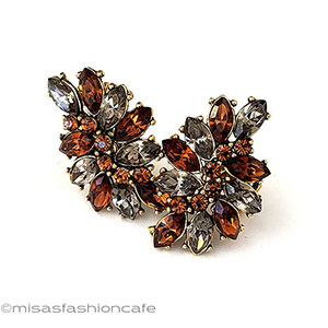 （画像用） Trifari　 トリファリ クリスタル　イヤリング