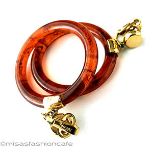 （画像用） Trifari　 トリファリ べっ甲フープイヤリング