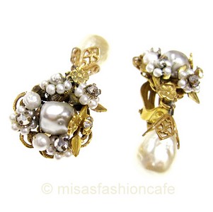 （画像用） Robert ロバート　豪華 バロックパール花イヤリング
