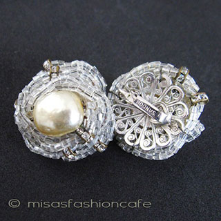 （画像用） SANDOR刻印イヤリング バロックパール＆RS