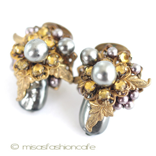 （画像用） De Mario NY イヤリング バロックパールの花