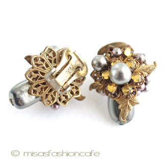 （画像用） De Mario NY イヤリング バロックパールの花