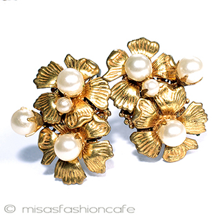 （画像用） ミリアム　ハスケル パールお花イヤリング