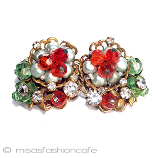 （画像用） Original by Robert ブーケ花イヤリング