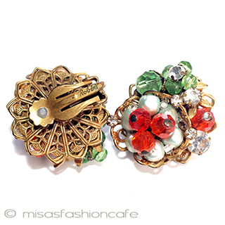 （画像用） Original by Robert ブーケ花イヤリング