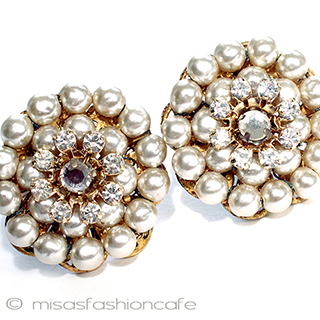 （画像用） ミリアムハスケル パール花イヤリング