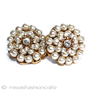 （画像用） ミリアムハスケル パール花イヤリング