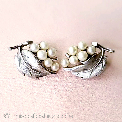 （画像用） Trifari　 トリファリ パール　イヤリング