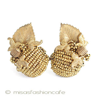 （画像用） Ｄｅ Ｍａｒｉｏ ＮＹ Goldリーフイヤリング