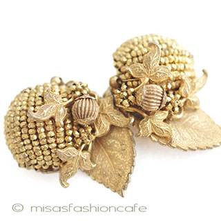 （画像用） Ｄｅ Ｍａｒｉｏ ＮＹ Goldリーフイヤリング