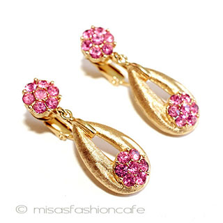 （画像用） ヴィンテージジュエリー トリファリ花イヤリング